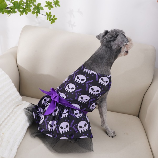 1 kpl Musta ja Violetti Kallo Lemmikkieläimen Puku Koiran Vaatteet Halloweenin Pukeutumiseen