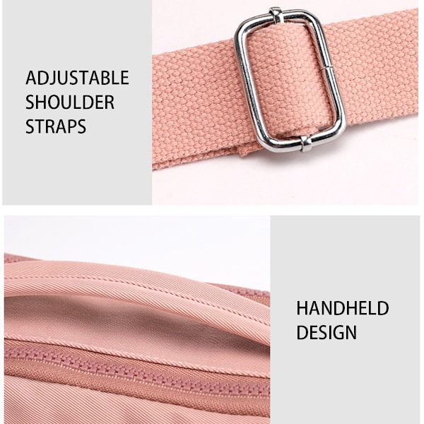 Multifunktionell Crossbodyväska Bältesväska för Kvinnor Fanny Pack Cross Body Väska Trendig Midjeväska med Justerbar Rem för Vandring Promenader Cykling Resor