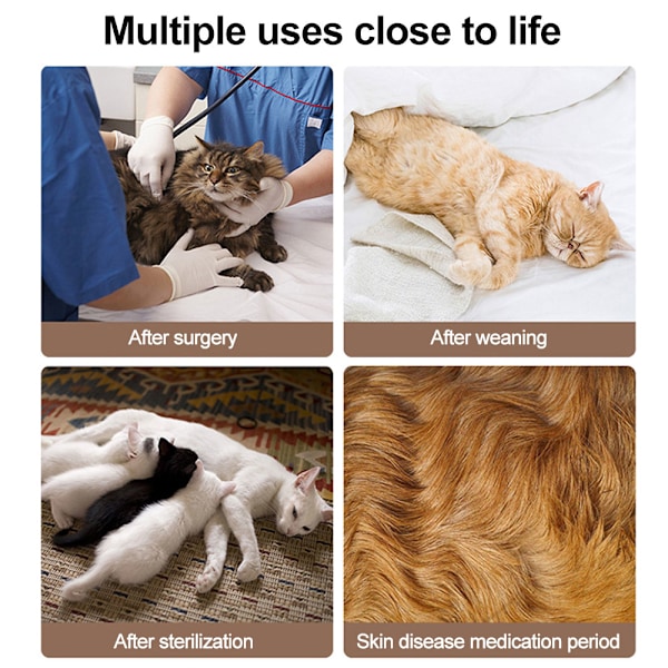 1 st tryckta modell katt spay/neuter dräkt Katt postoperativ dräkt avvänjningskläder Andningsbar husdjurskläder