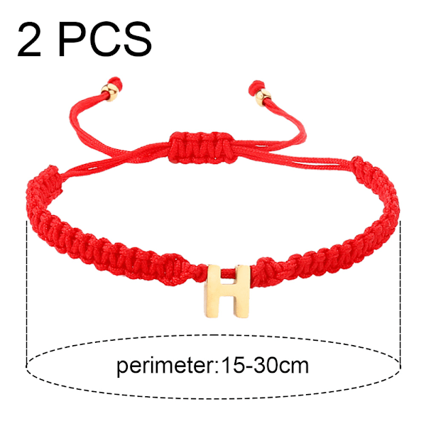 2 st vänskapsarmband snöre rep flätat armband charm justerbar handgjord