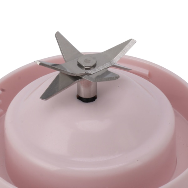 Bärbar Blender USB Laddningsbar 6 Blad Mini Juicer Cup Fruktpress för Resor Sport Kök 410ml Rosa