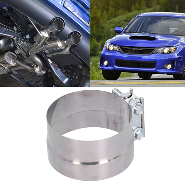 5 tommer Udstødningsbåndklemme Lap Joint Rustfrit Stål Slangeforbindelse til Lydpotte Downpipe Header Manifold