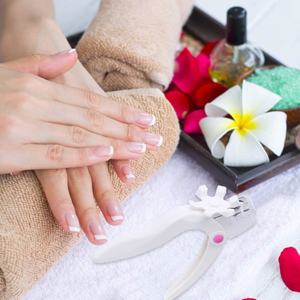 2 ST Nagelklippare i akryl, Nagelklippare i akryl i rostfritt stål, Professionell Nagelklippare, Falsk Nagelklippare, Justerbar konstgjord nail art