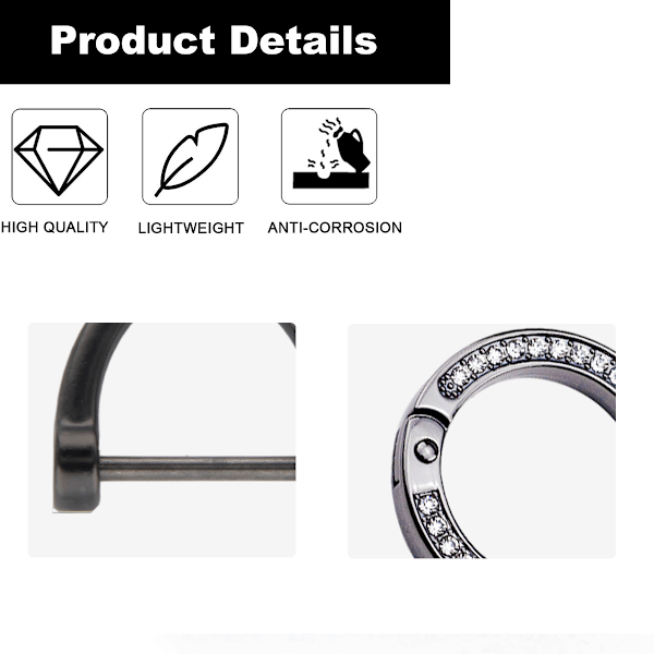 10 stk D-ringer med 10 stk nøkkelringer, 1 stk skrutrekker, nøkkelringholder til bilnøkler, for nøkkelringproduksjon DIY-håndverk