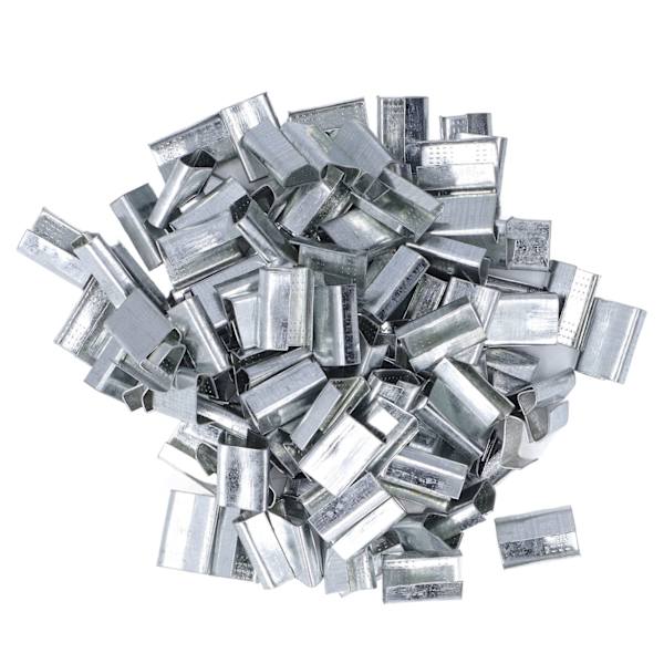 Metallspänne för spännband Galvaniserat stål Förpackningsöppningar för 16 mm plast PET-band