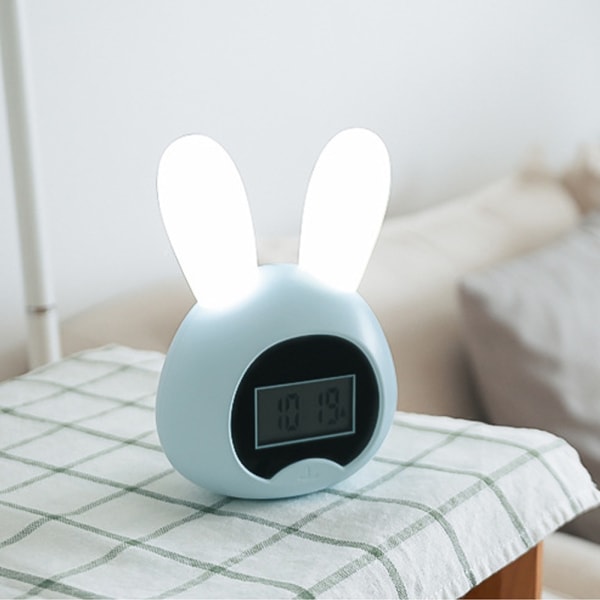 Multifunktionell stationär USB Cartoon Rabbit LED-skärmlarm
