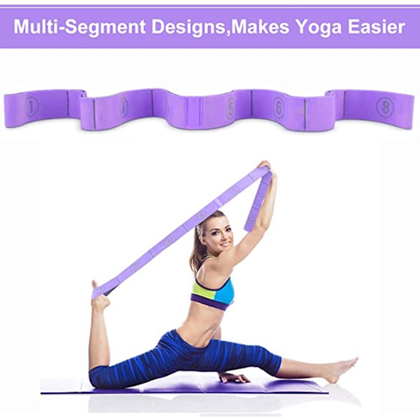 Elastisk Yoga Strækrem, Multi-Loop til Fysioterapi, Pilates, Yoga, Dans