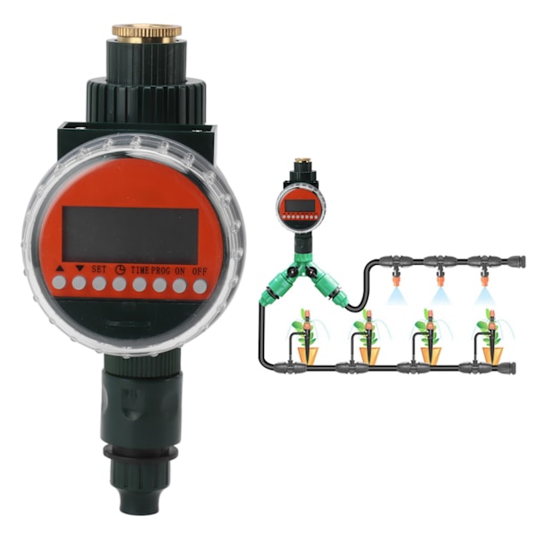 Vandingtimer Vandstyring Automatisk Dryp Vanding Timer til G1/2 G3/4 Gevindhane Have Potteplanter Grøn