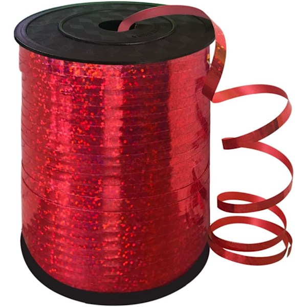 100 Yards Silver Crimped Curling Ribbon Glansig Metallisk Ballongsträng Rulle Presentpappersband för Fest Festival Konst Hantverk Dekoration Blomsterhandlare Blommor