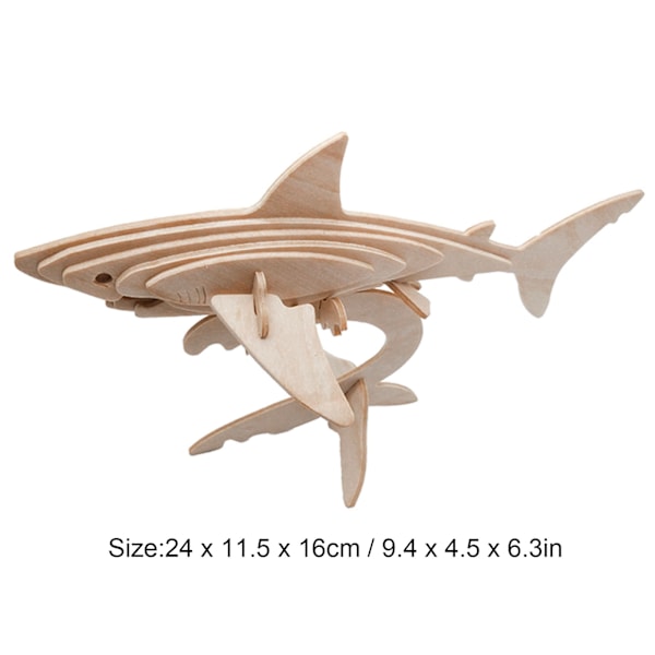 3D Träpussel Leksak Kreativ DIY Hjärnteaser Djurpussel för Barn Över 6 År Gamla 028