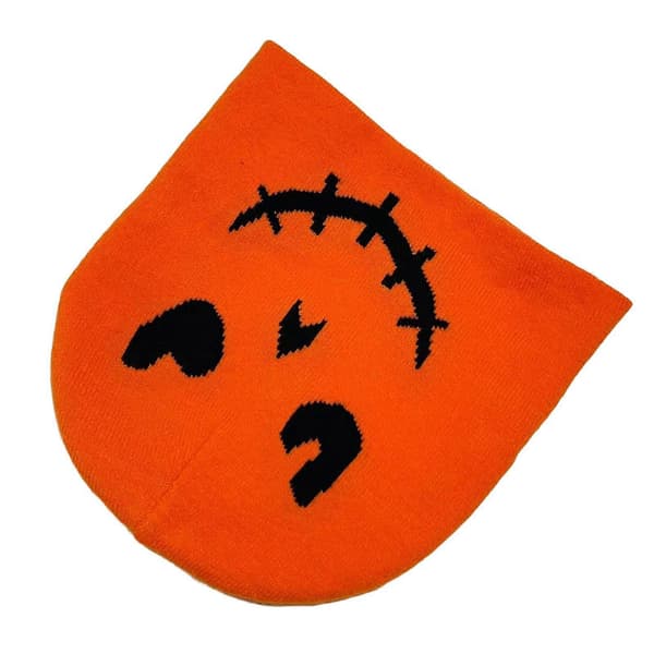 Elastisk vindtät vintermössa stickad emoji-mönstrad mössa för kvinnor män Håll öronen varma mössa Mjuk kallvädersutrustning Svart Black