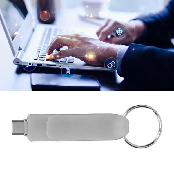 Minnestick USB 3.0 Typ C Vattentät Hög Hastighet Plug and Play Flash Drive för Telefon Datorlagring 32GB