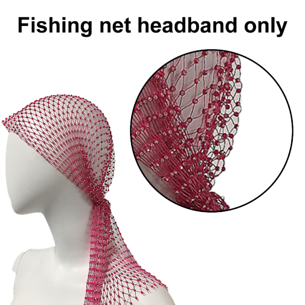 Rhinestone Mesh Pandebånd Glitter Krystal Hårbånd Elastisk Sort Hovedbeklædning Rave Natklub Glitter Krops Smykke Tilbehør