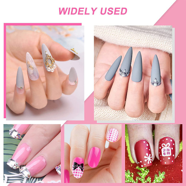 8 st prickpennor med nagellacksborstar, nagelkonstdesignverktyg