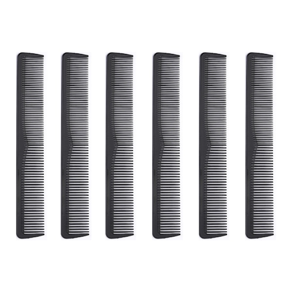 Klassisk svart hårkam i plast, fickformat, för män, skägg, mustasch, bulk, för frisyrer, grooming och styling.
