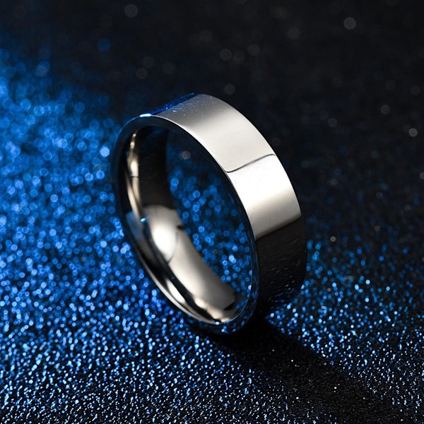 6 mm Titanring i Rustfrit Stål Smykker Frostmat Mænds Ring Bryllupsbånd Komfortpasform Størrelse 7-10