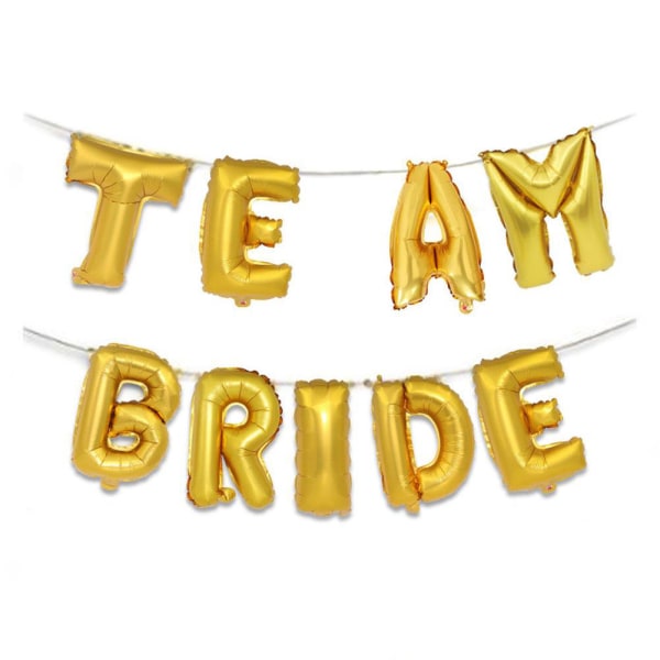 16in Team Bride Folie Bokstavsballongbanner för bröllop