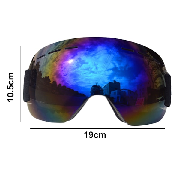 Ski-briller for utendørs sport, UV-beskyttelse, store sfæriske briller, unisex