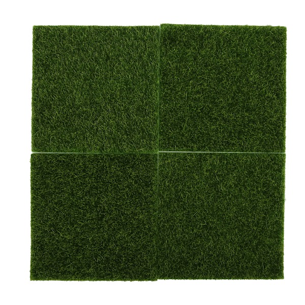 4 stk DIY Simulert Mos Eco-flaske Miniatyr Dukkehust Hage Scene Dekorativ Mosgressplen