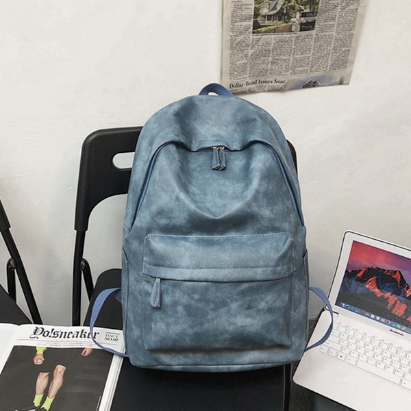 PU Ryggsäck Collegeväska Kvinnor Män Pack Gymnasium Väska Utomhus Resa Camping Vandring Väska