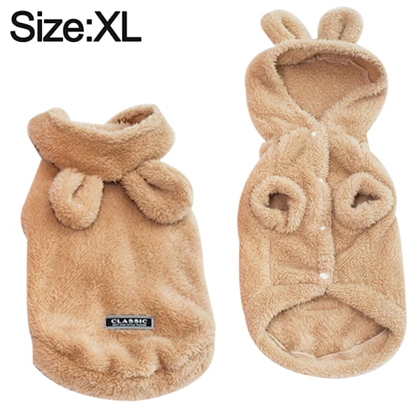 Vahva huppuinen ja paksutettu ranskalainen bulldog-fleece-takki koiralle, lämmin ja mukava fleece