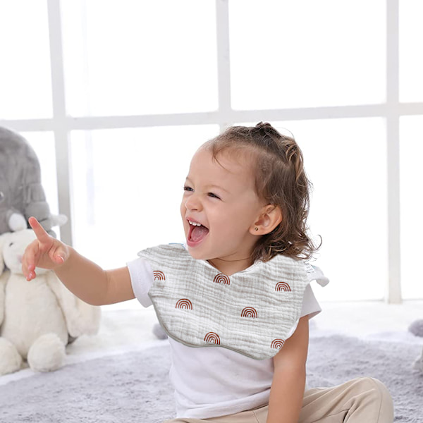 Baby Bandana-Sutter til Savl og Tandfrembrud - Bomuld, Absorberende, til Drenge og Piger