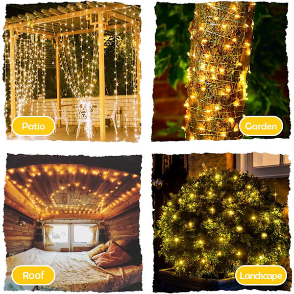 Jul LED Fairy Lights Koppartråd USB med fjärrkontroll 4 Pack 10M 100LED Inomhus Halloween ljus Sovrum Utomhusdekoration Bröllopsfest Hem