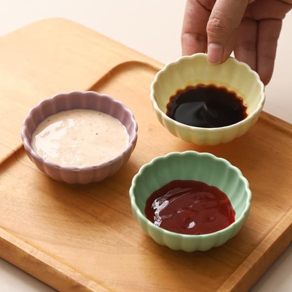 Ceramic Sauce Bowl, Mini Side Dish, Spice Bowl/Sushi Sauce Dipping Bowl, Snack Serving Bowl, Ceramic Small Plate Set