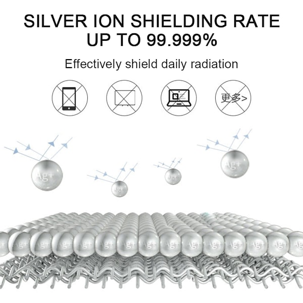 Strålskyddande Gravidkläder, Dubbellager Silverfiber Strålskyddande Gravidkläder, Silver