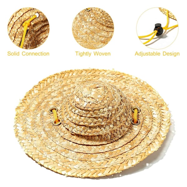 Säädettävä Lemmikin Olkihattu, Muodikkaat Koiran Sombrero-Hattu, Auringon Hattu