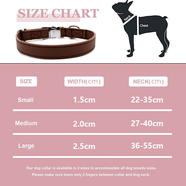 Hundekrage for små og mellomstore hunder med justerbar klassisk hundekrage stropp metallspenne