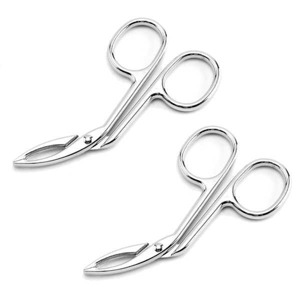 Pincett - Pincett med saxhandtag - Rostfritt stål, hårborttagning, ansikte - Av The Unique Edge
