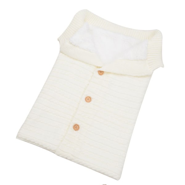 Nyfødt Baby Wrap Swaddle Tæppe Strikkesovesæk Modtagelsestæpper