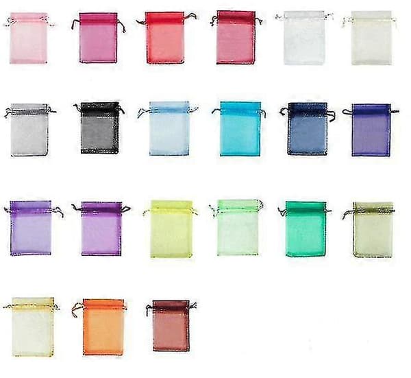 Organza Bag for Grapefruit with Drawstring - 100 Pieces Protective Bag 30x20cm/23x17cm Grey 20*30 cm Grey Grey 20*30 cm