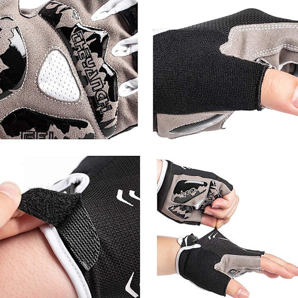Premium Läder Träningshandskar för Kvinnor & Män - Vadderade Viktlyftningshandskar med Halkskydd - Gymhandskar för Viktlyftning, Kettlebell, Gym