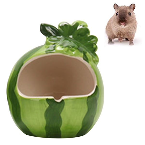 Keramisk Hamsterhus i Tegneserieform, Lite Dyr Habitat Burhus Sommerkjølig Hamstergjemmested Rede