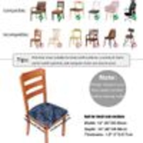 Set med 4 stretchstolsöverdrag, sits mjuka stolsöverdrag, cover, cover för matsalsstolar, tvättbara cover för