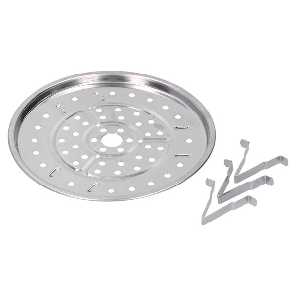 Rustfrit Stål Varmebestandig Dampkurv Tripod Design Non Stick Rack til Mad Kage (19CM)