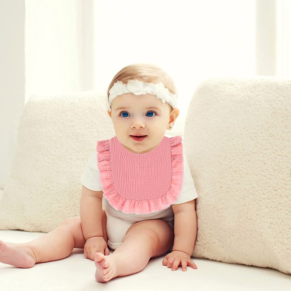 Baby Muslin Bandana Drool Bibs för Pojkar och Flickor Justerbara Baby Bibs Set 6PCS för Tandspottning och Droolning Multi-Use Scarf Bibs