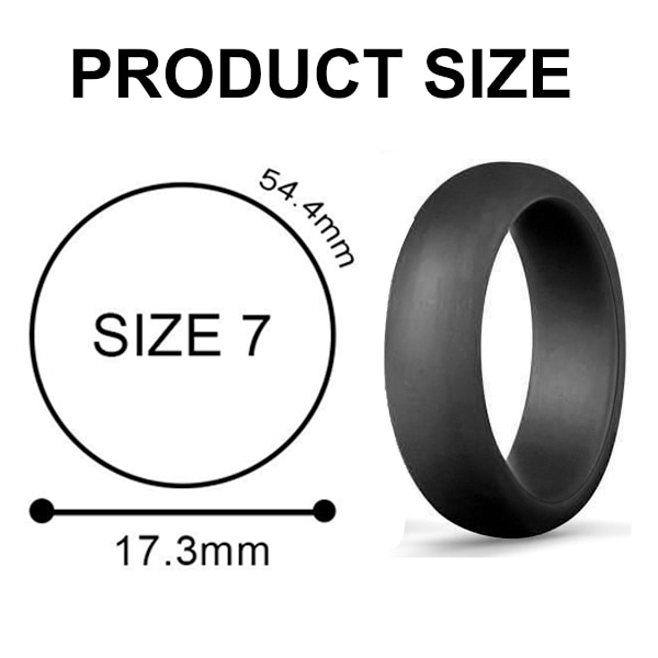 7 st Silikon Bröllopsringar för Kvinnor - Gummiband - 5,7 mm Bredd, 2 mm Tjocklek för Kärlek, Par, Souvenir och Aktiv Utomhusövningsstil