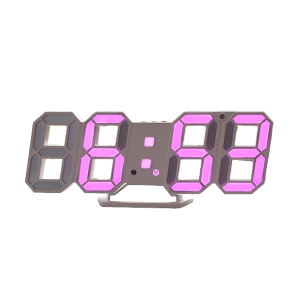 Fjärrstyrd Digital LED Väggklocka, Multifunktionell LED-Klocka, Stor Kalender, Minutlarm, Nedräkningstimer, Stor Termometer, Tyst Klocka