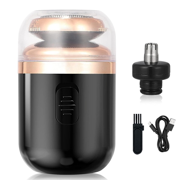 Mini-parta, Taskukokoinen Sähköparta Miehille, Ladattava Partakone USB:llä Matkalle
