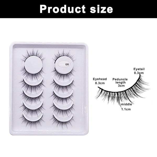Faux Mink Vipper Kryss Fluffy Naturlig Look Falske Vipper 3d Dramatisk