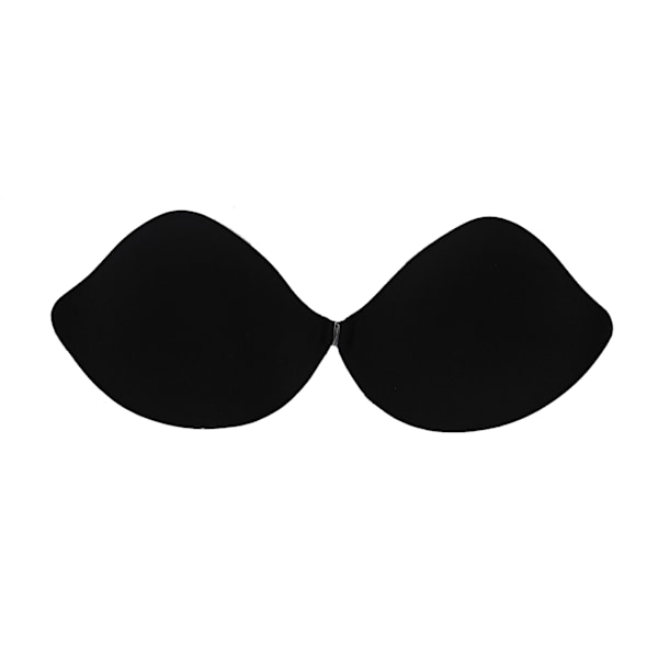 Rygglös Bröstbh V-formad Push Up Strapless Plunge Självhäftande Bh för Kvinnor (Svart C)