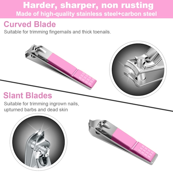 Nagelklippare, resepedikyrset, nagelklippare, nagelfilar, öronrengöringsverktyg, nagelklippare, bärbar