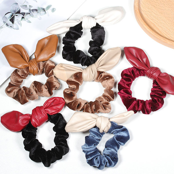 Sødt kaninøre No Crease Scrunchies til søvn og nat