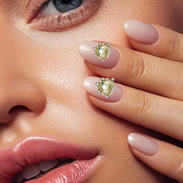 15 Zirkon Manikyrborr Legering Hjärta Vit, rosröd, orange, sjöblå diamant nageldekorationer