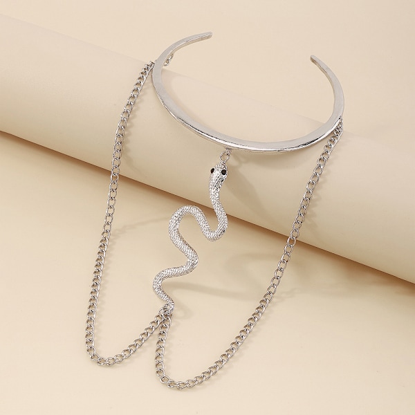 Kedjehänge Armband Övre Arm Manschett Armkettning, Justerbar Övre Arm Smycke Manschett