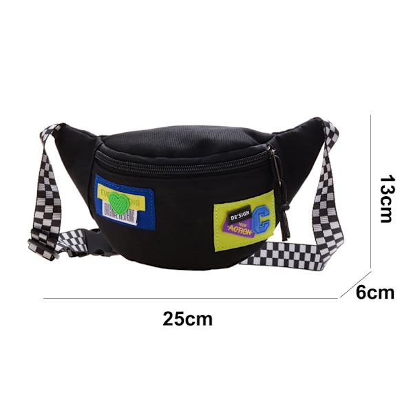 Mode-casual liten flicka Fanny pack baby utomhus crossbody väska