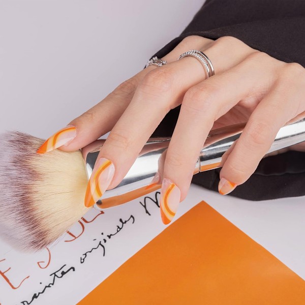 Naglar helt täckta med färgade nagelspetsar, 576 konstgjorda naglar, långa balettkonstgjorda naglar, nagelkonstdekaler DIY konstgjorda naglar